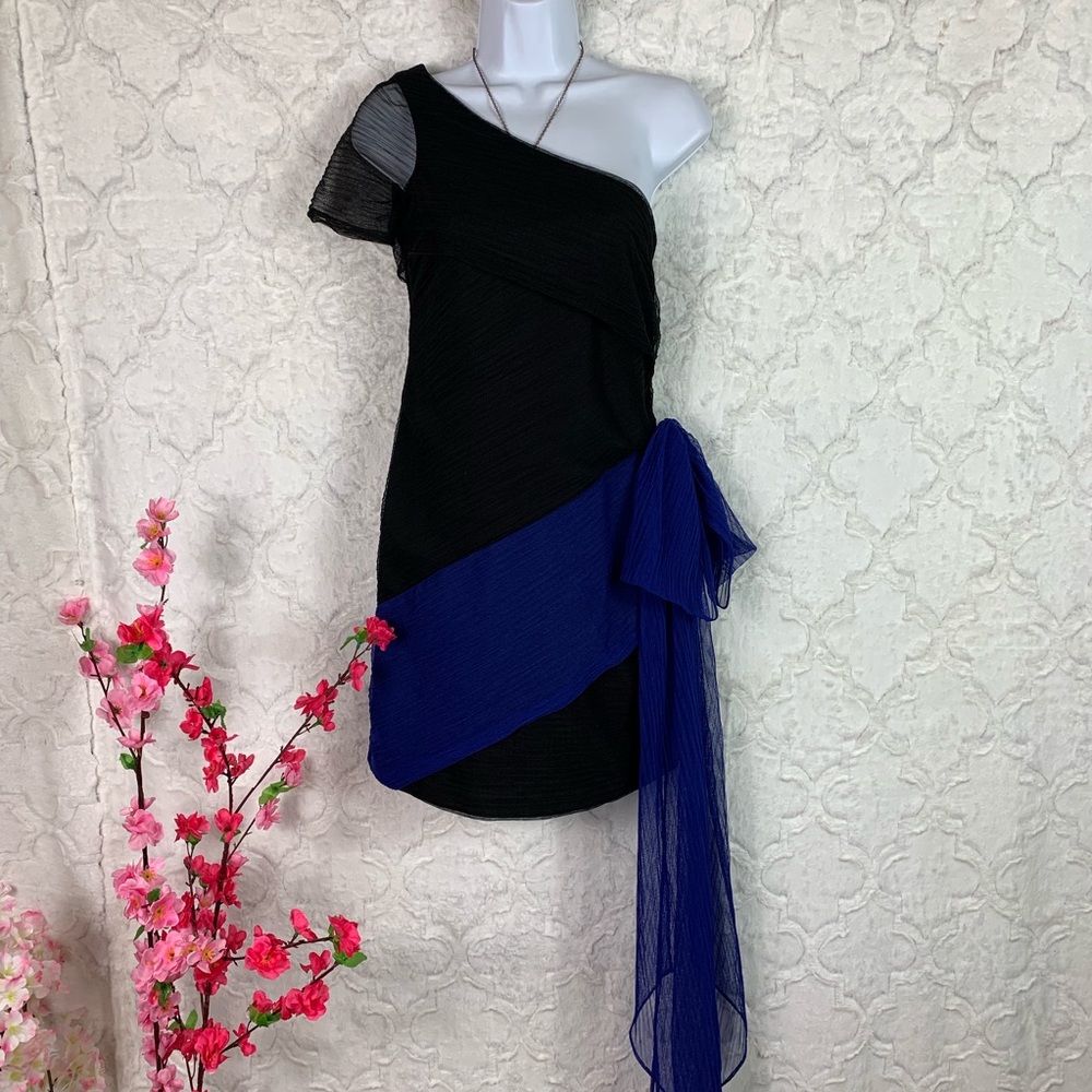 BCBGenerarion Blue and Black Mini Dress